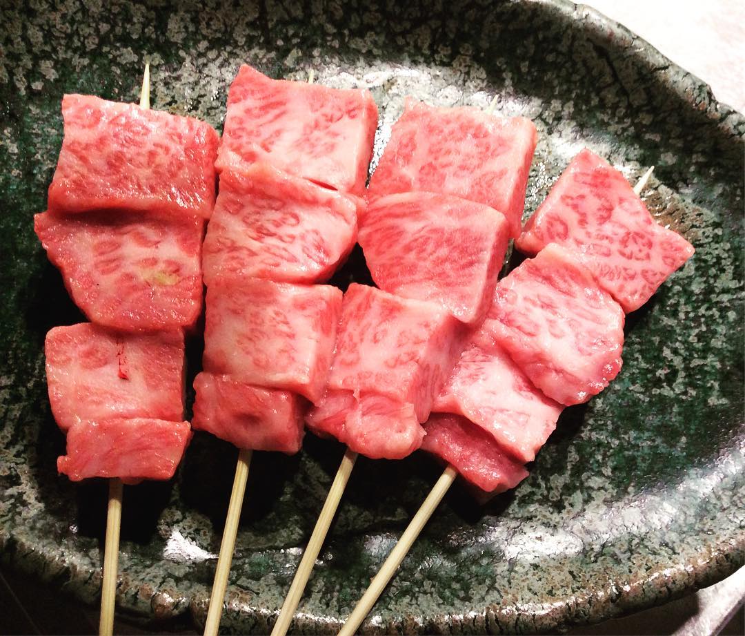 飛騨牛A5三角バラの串